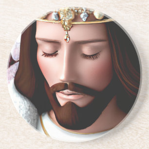 3D Look AI King of the Universe Jesus Coaster
