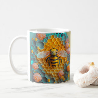 3D Looking Printed Bumble Bee Honey Coffee Mug