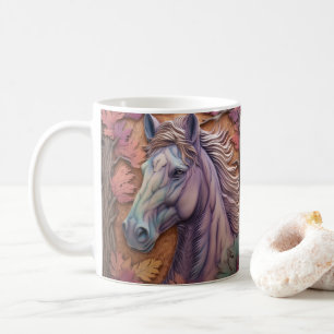 3D Looking Printed Horse Coffee Mug