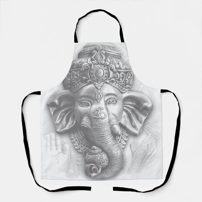 3d Lord Ganesha - Om Apron (Front)