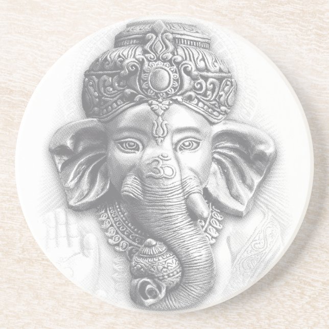 3d Lord Ganesha - Om Coaster (Front)