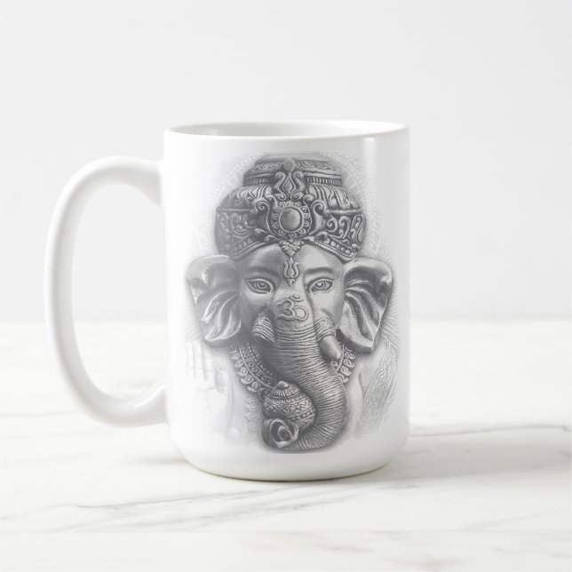 3d Lord Ganesha - Om Coffee Mug (Left)