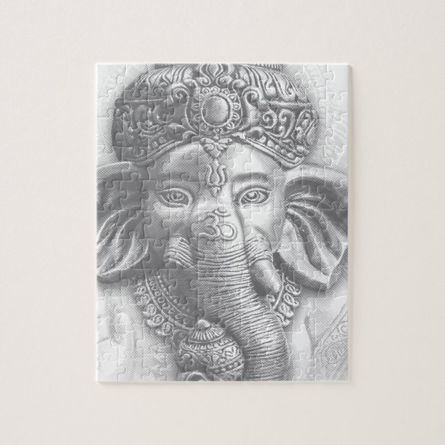 3d Lord Ganesha - Om Jigsaw Puzzle (Vertical)