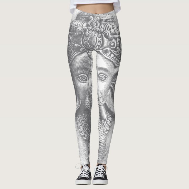 3d Lord Ganesha - Om Leggings (Front)