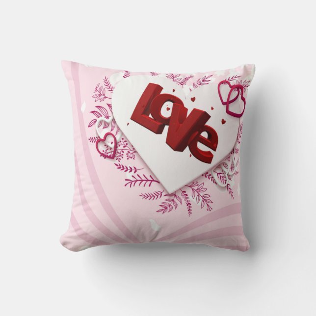 3D love  Cushion (Front)