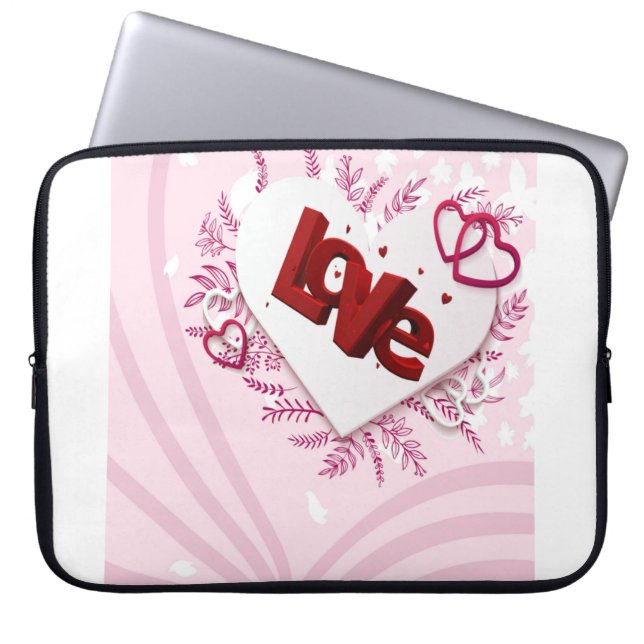 3D love  Laptop Sleeve (Front)