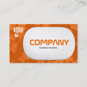 3d Lozenge - Flowers - Orange Business Card