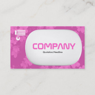 3d Lozenge - Flowers - Pink Business Card