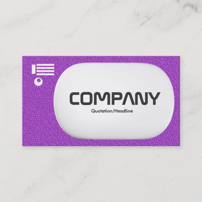3d Lozenge - Purple Embossed Texture Business Card (Front)