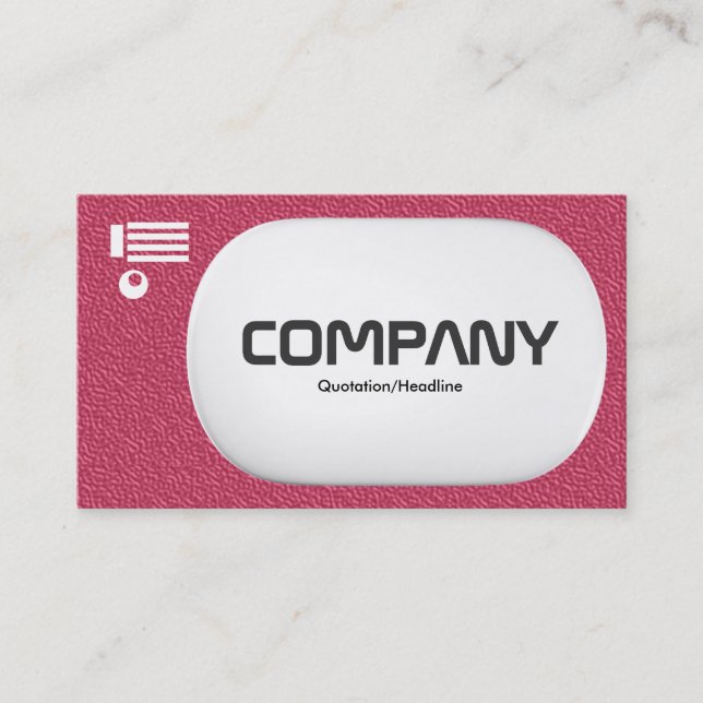 3d Lozenge - Red Embossed Texture Business Card (Front)