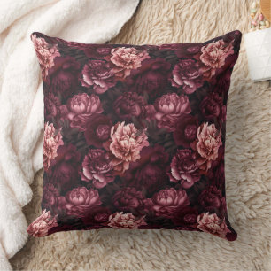 3d lush peony blooms cushion