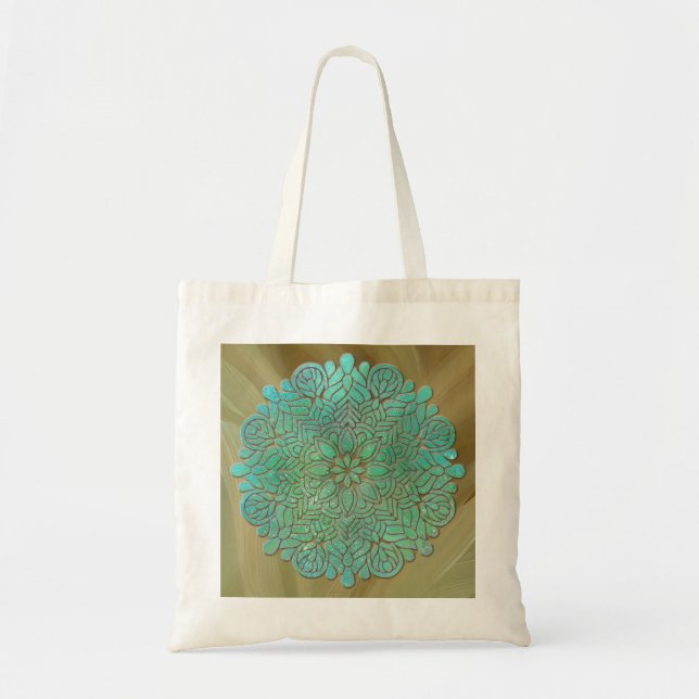 3D Mandala Meditation Yoga colourful background Tote Bag (Front)