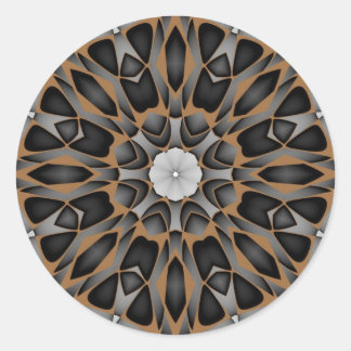 3D Mesmerising Mandala Classic Round Sticker