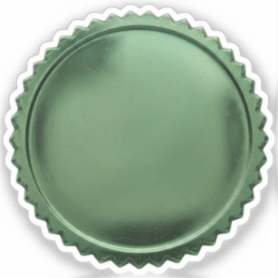 3D Metal Green Seal Foil Starburst Award Medal