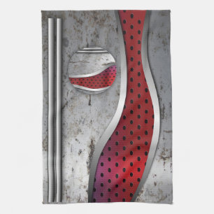 3D Metal texture Still Life  Tea Towel