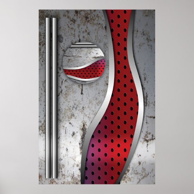 3D Metal textured Art Poster (Front)