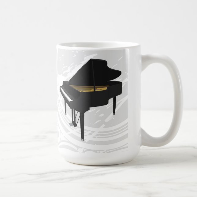 3D Model: Black Grand Piano: Coffee Mug (Right)