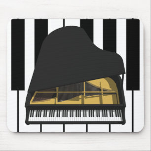 3D Model: Black Grand Piano: Mouse Pad