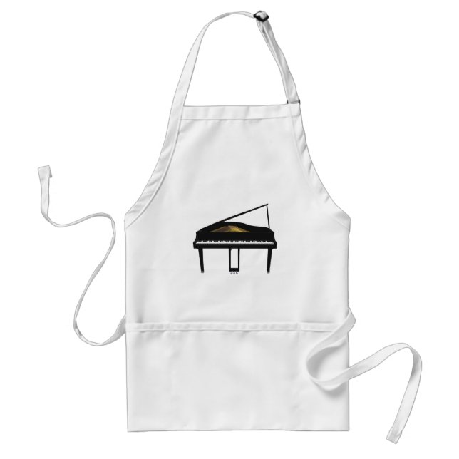 3D Model: Black Grand Piano: Standard Apron (Front)