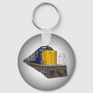 3D Model: Freight Train: Railroad: Keychain