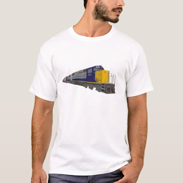 3D Model: Freight Train: Railroad: T-Shirt (Front)