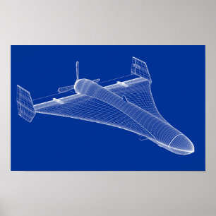 3D model of military drone Poster