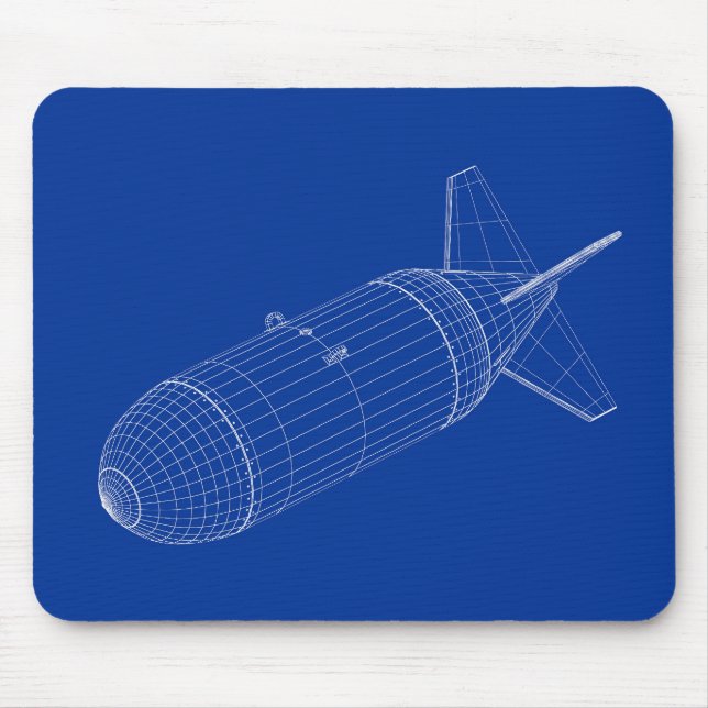 3D model of nuclear gravity bomb Mouse Pad (Front)