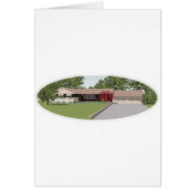 3D Model: Ranch Style House: (Front)