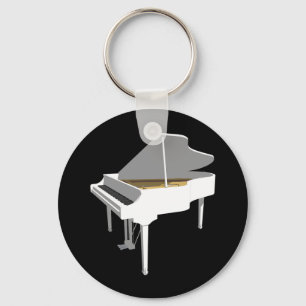 3D Model: White Grand Piano: Key Ring