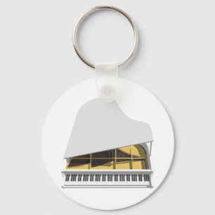 3D Model: White Grand Piano: Key Ring