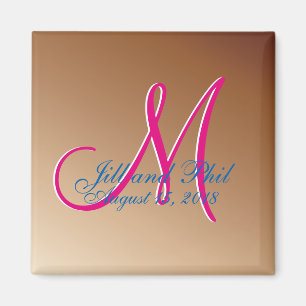 3d Monogram Copper Magnet