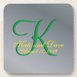 3d Monogram Pewter Coaster