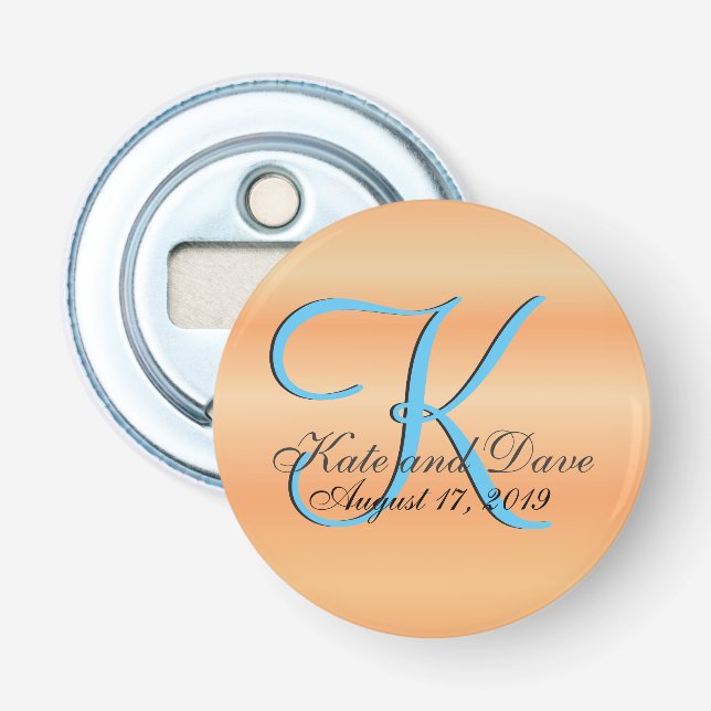 3d Monogram Red Birch Bottle Opener (Front)