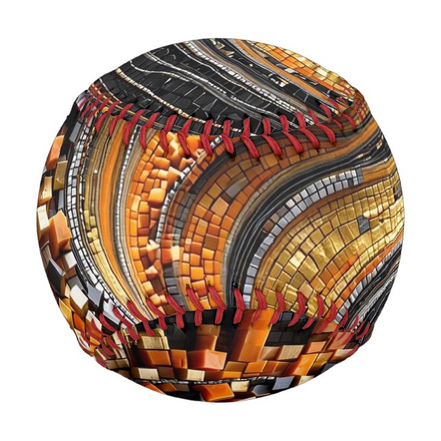 3D Mosaic Baseball - Luxury Vortex Art Deck (Back)