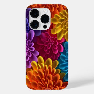 3D Multi-Coloured Flowers Case-Mate iPhone 14 Pro Case