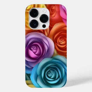 3D Multi-Coloured Roses Case-Mate iPhone 14 Pro Case
