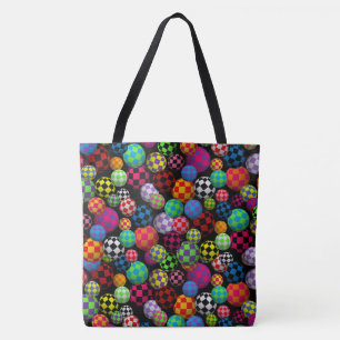 3D Multicolor Balls Tote Bag