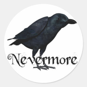 3D Nevermore Raven Classic Round Sticker