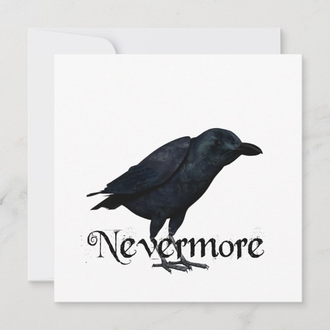 3D Nevermore Raven Invitation (Front)