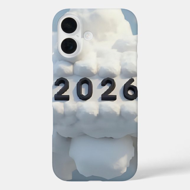  3D Number Design for New Year 2026 Case-Mate iPhone Case (Back)
