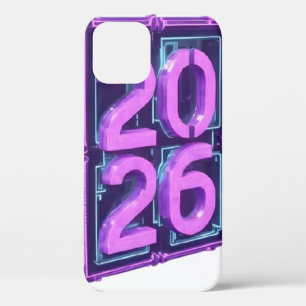 3D Number Design for New Year 2026 iPhone 12 Case