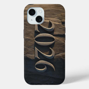 3D Number Design for New Year 2026 iPhone 15 Case