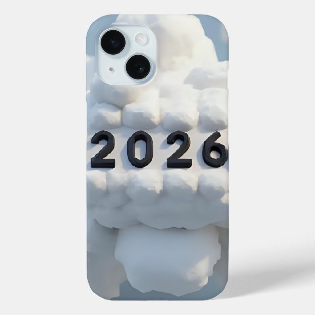  3D Number Design for New Year 2026 Case-Mate iPhone Case (Back)