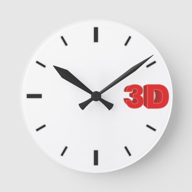 3D O'Clock 1. Round Clock (Front)
