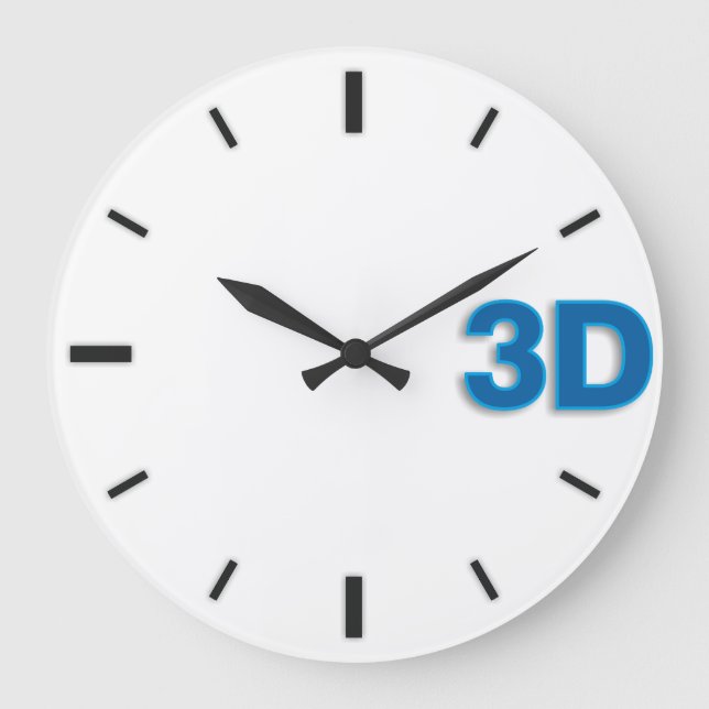 3D O'Clock 2-B1. Large Clock (Front)