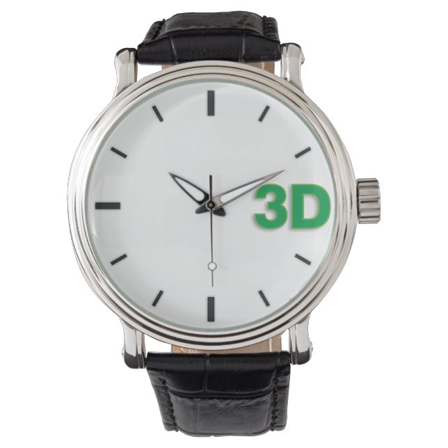 3D O'Clock 2-Gr. Watch (Front)