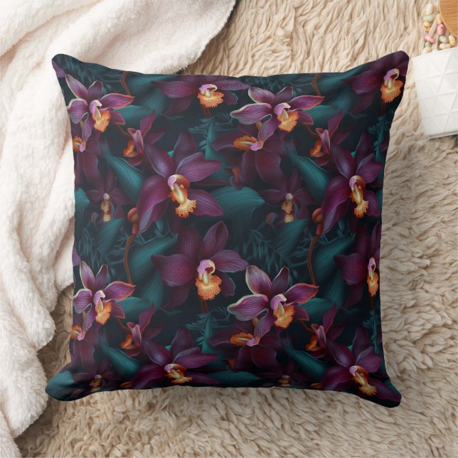 3d orchid in vibrant colours  cushion (Blanket)