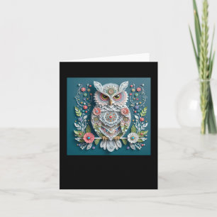 3d Owl #10 Sticker Card
