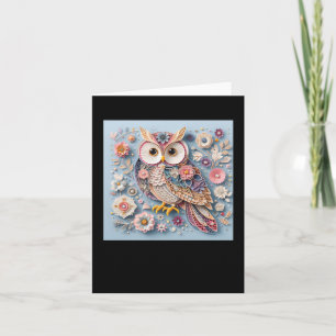 3d Owl #14 Sticker Card