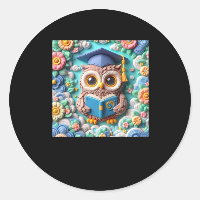 3d Owl #5 Sticker  (Front)